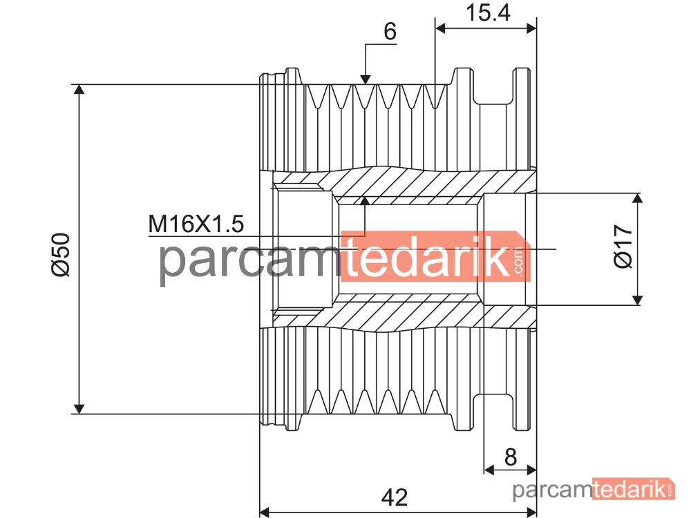 VALEO 588039 | Alternatör Kasnağı — Mercedes-Benz Sprinter 3-t, Mercedes-Benz Sprinter 4-t